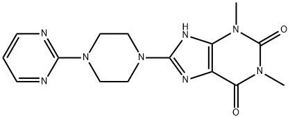 1,3-DIMETHYL-8-(4-PYRIMIDIN-2-YLPIPERAZIN-1-YL)-3,7-DIHYDRO-1H-PURINE-2,6-DIONE Struktur