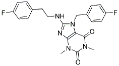 7-(4-FLUOROBENZYL)-8-(4-FLUOROPHENETHYLAMINO)-1,3-DIMETHYL-1H-PURINE-2,6(3H,7H)-DIONE Struktur