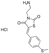 (5Z)-3-(2-AMINOETHYL)-5-[4-(METHYLTHIO)BENZYLIDENE]-1,3-THIAZOLIDINE-2,4-DIONE HYDROCHLORIDE Struktur