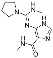 N-METHYL-5-{[(1E)-(METHYLAMINO)(PYRROLIDIN-1-YL)METHYLENE]AMINO}-1H-IMIDAZOLE-4-CARBOXAMIDE Struktur