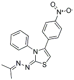 ACETONE [(2E)-4-(4-NITROPHENYL)-3-PHENYL-1,3-THIAZOL-2(3H)-YLIDENE]HYDRAZONE Struktur