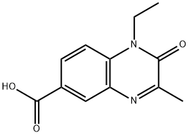 1-ETHYL-3-METHYL-2-OXO-1,2-DIHYDROQUINOXALINE-6-CARBOXYLIC ACID Struktur