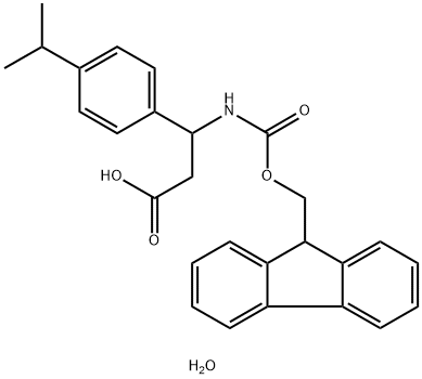 3-([(9H-FLUOREN-9-YLMETHOXY)CARBONYL]AMINO)-3-(4-ISOPROPYLPHENYL)PROPANOIC ACID HYDRATE Struktur