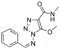 5-METHOXY-N-METHYL-1-{[(1Z)-PHENYLMETHYLENE]AMINO}-1H-1,2,3-TRIAZOLE-4-CARBOXAMIDE Struktur