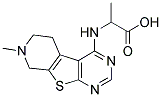 2-(7-METHYL-5,6,7,8-TETRAHYDRO-9-THIA-1,3,7-TRIAZA-FLUOREN-4-YLAMINO)-PROPIONIC ACID Struktur