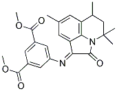 (E)-DIMETHYL 5-(4,4,6,8-TETRAMETHYL-2-OXO-5,6-DIHYDRO-2H-PYRROLO[3,2,1-IJ]QUINOLIN-1(4H)-YLIDENEAMINO)ISOPHTHALATE Struktur