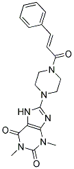 1,3-DIMETHYL-8-{4-[(2E)-3-PHENYLPROP-2-ENOYL]PIPERAZIN-1-YL}-3,7-DIHYDRO-1H-PURINE-2,6-DIONE Struktur