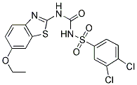 3,4-DICHLORO-N-{[(6-ETHOXY-1,3-BENZOTHIAZOL-2-YL)AMINO]CARBONYL}BENZENESULFONAMIDE Struktur