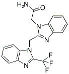 2-(2-([2-(TRIFLUOROMETHYL)-1H-3,1-BENZIMIDAZOL-3-YL]METHYL)-1H-BENZIMIDAZOL-1-YL)ACETAMIDE Struktur