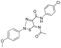 (5Z)-5-(ACETYLIMINO)-N-(4-CHLOROPHENYL)-2-(4-METHOXYPHENYL)-2,5-DIHYDRO-1,2,3-THIADIAZOLE-4-CARBOXAMIDE Struktur