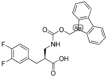 (S)-3-(3,4-DIFLUORO-PHENYL)-2-[(9H-FLUOREN-9-YLMETHOXYCARBONYLAMINO)-METHYL]-PROPIONIC ACID Struktur