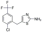 5-[2-CHLORO-5-(TRIFLUOROMETHYL)BENZYL]-1,3-THIAZOL-2-AMINE Struktur