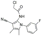 2-CHLORO-N-[3-CYANO-1-(3-FLUOROPHENYL)-4,5-DIMETHYL-1H-PYRROL-2-YL]ACETAMIDE Struktur