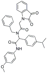 N-BENZYL-2-(2,3-DIOXOINDOLIN-1-YL)-N-(1-(4-ISOPROPYLPHENYL)-2-(4-METHOXYPHENYLAMINO)-2-OXOETHYL)ACETAMIDE Struktur