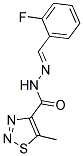 N'-[(1E)-(2-FLUOROPHENYL)METHYLENE]-5-METHYL-1,2,3-THIADIAZOLE-4-CARBOHYDRAZIDE Struktur