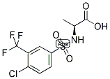 (2S)-2-([[4-CHLORO-3-(TRIFLUOROMETHYL)PHENYL]SULFONYL]AMINO)PROPANOIC ACID Struktur