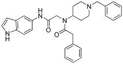 2-[(1-BENZYL-4-PIPERIDINYL)(2-PHENYLACETYL)AMINO]-N-(1H-INDOL-5-YL)ACETAMIDE Struktur