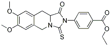 ETHYL 4-[7,8-DIMETHOXY-1-OXO-3-THIOXO-1,5,10,10A-TETRAHYDROIMIDAZO[1,5-B]ISOQUINOLIN-2(3H)-YL]BENZOATE Struktur