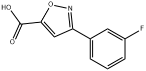 3-(3-FLUORO-PHENYL)-ISOXAZOLE-5-CARBOXYLIC ACID Struktur