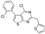 4-CHLORO-5-(2-CHLOROPHENYL)-2-(THIEN-2-YLMETHYL)THIENO[2,3-D]PYRIMIDINE Struktur