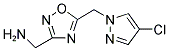 ((5-[(4-CHLORO-1H-PYRAZOL-1-YL)METHYL]-1,2,4-OXADIAZOL-3-YL)METHYL)AMINE Struktur