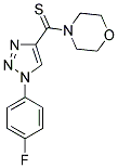 4-{[1-(4-FLUOROPHENYL)-1H-1,2,3-TRIAZOL-4-YL]CARBONOTHIOYL}MORPHOLINE Struktur