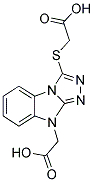 (3-CARBOXYMETHYLSULFANYL-BENZO[4,5]IMIDAZO[2,1-C][1,2,4]TRIAZOL-9-YL)-ACETIC ACID Struktur