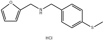 FURAN-2-YLMETHYL-(4-METHYLSULFANYL-BENZYL)-AMINE HYDROCHLORIDE Struktur