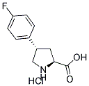 (+/-)-TRANS-4-(4-FLUOROPHENYL)PYRROLIDINE-3-CARBOXYLIC ACID HYDROCHLORIDE Struktur