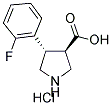 (TRANS)-4-(2-FLUORO-PHENYL)-PYRROLIDINE-3-CARBOXYLIC ACID-HCL Struktur