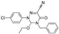 4-BENZYL-2-(4-CHLOROPHENYL)-3-ETHOXY-5-OXO-2,3,4,5-TETRAHYDRO-1,2,4-TRIAZINE-6-CARBONITRILE Struktur