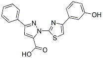 1-[4-(3-HYDROXYPHENYL)-1,3-THIAZOL-2-YL]-3-PHENYL-1H-PYRAZOLE-5-CARBOXYLIC ACID Struktur