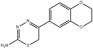 5-(2,3-DIHYDRO-1,4-BENZODIOXIN-6-YL)-6H-1,3,4-THIADIAZIN-2-AMINE Struktur