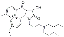 1-(3-(DIBUTYLAMINO)PROPYL)-3-HYDROXY-5-(4-ISOPROPYLPHENYL)-4-(4-METHYLBENZOYL)-1H-PYRROL-2(5H)-ONE Struktur