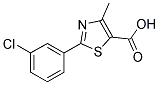 2-(3-CHLOROPHENYL)-4-METHYL-1,3-THIAZOLE-5-CARBOXYLIC ACID Struktur