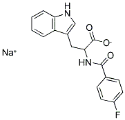 SODIUM 2-[(4-FLUOROBENZOYL)AMINO]-3-(1H-INDOL-3-YL)PROPANOATE Struktur