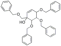 1,2,3-TRI-O-BENZYL-4-C-[(BENZYLOXY)METHYL]CYCLOHEX-5-ENE-1,2,3,4-TETRAOL Struktur