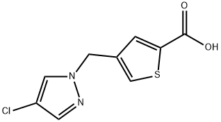 4-[(4-CHLORO-1H-PYRAZOL-1-YL)METHYL]THIOPHENE-2-CARBOXYLIC ACID Struktur