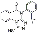 4-(2-ISOPROPYLPHENYL)-1-MERCAPTO[1,2,4]TRIAZOLO[4,3-A]QUINAZOLIN-5(4H)-ONE Struktur