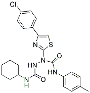 N~1~-(4-METHYLPHENYL)-1-[4-(4-CHLOROPHENYL)-1,3-THIAZOL-2-YL]-N~2~-CYCLOHEXYL-1,2-HYDRAZINEDICARBOXAMIDE Struktur