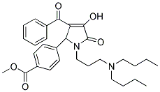 METHYL 4-(3-BENZOYL-1-(3-(DIBUTYLAMINO)PROPYL)-4-HYDROXY-5-OXO-2,5-DIHYDRO-1H-PYRROL-2-YL)BENZOATE Struktur