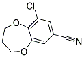 9-CHLORO-3,4-DIHYDRO-2H-1,5-BENZODIOXEPINE-7-CARBONITRILE Struktur