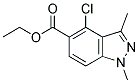 ETHYL-4-CHLORO-1,3-DIMETHYL-1H-INDAZOLE-5-CARBOXYLATE Struktur