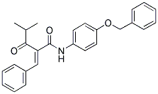 N-4-BENZYLOXYPHENYL A-BENZILIDENE ISOBUTYRYLACETAMIDE Struktur