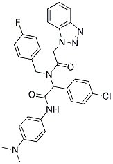 2-(2-(1H-BENZO[D][1,2,3]TRIAZOL-1-YL)-N-(4-FLUOROBENZYL)ACETAMIDO)-2-(4-CHLOROPHENYL)-N-(4-(DIMETHYLAMINO)PHENYL)ACETAMIDE Struktur