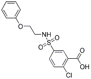 2-CHLORO-5-[[(2-PHENOXYETHYL)AMINO]SULFONYL]BENZOIC ACID Struktur