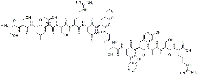 H-SER-SER-LEU-THR-SER-ARG-ASP-PHE-GLY-SER-TRP-TYR-ALA-SER-ARG-OH Struktur