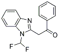 2-[1-(DIFLUOROMETHYL)-1H-BENZIMIDAZOL-2-YL]-1-PHENYLETHANONE Struktur