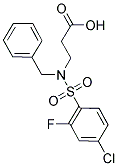 3-(BENZYL[(4-CHLORO-2-FLUOROPHENYL)SULFONYL]AMINO)PROPANOIC ACID Struktur