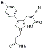 (2Z)-3-[1-(3-AMINO-3-OXOPROPYL)-3-(4-BROMOPHENYL)-1H-PYRAZOL-4-YL]-2-CYANOACRYLIC ACID Struktur